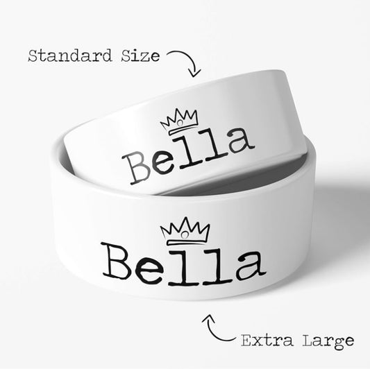 Personalised Dog/Cat Bowl – Custom Printed Pet Food or Water Dish (Medium & Extra Large Sizes)