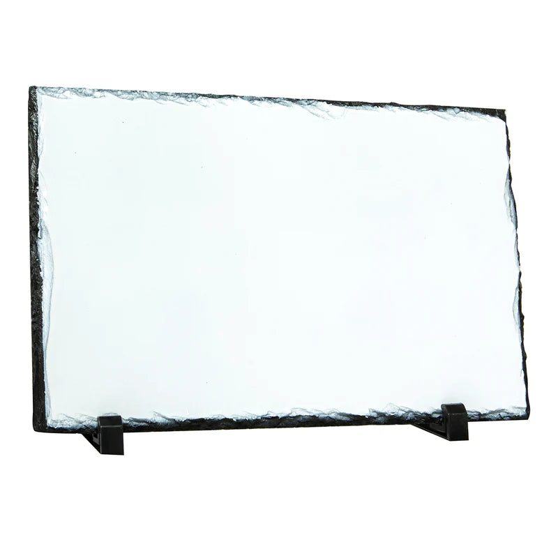 Rectangular glass panel with black frame on a white background