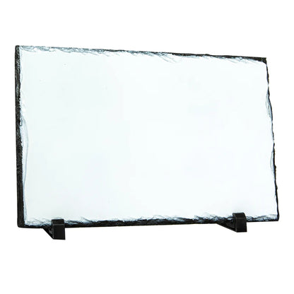Rectangular glass panel with black frame on a white background