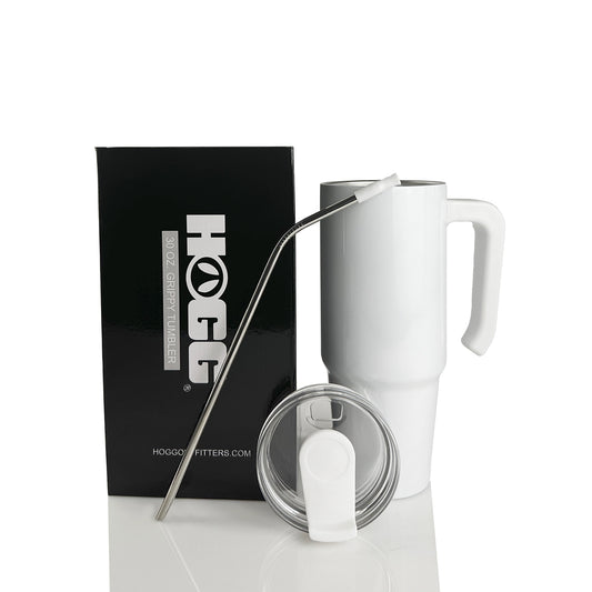 Custom 30oz Grippy Tumbler – Personalised Stainless Steel Travel Mug with Handle, Non-Spill Screw-On Lid, Straw & Non-Slip Base – Double-Wall Insulated Cup