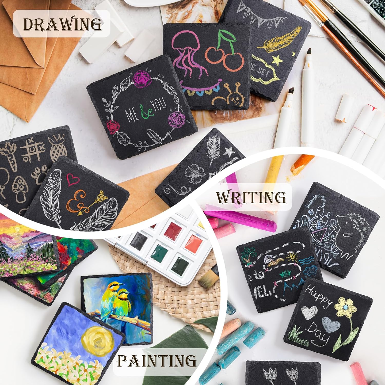 LASED ENGRAVED SQUARE COASTER