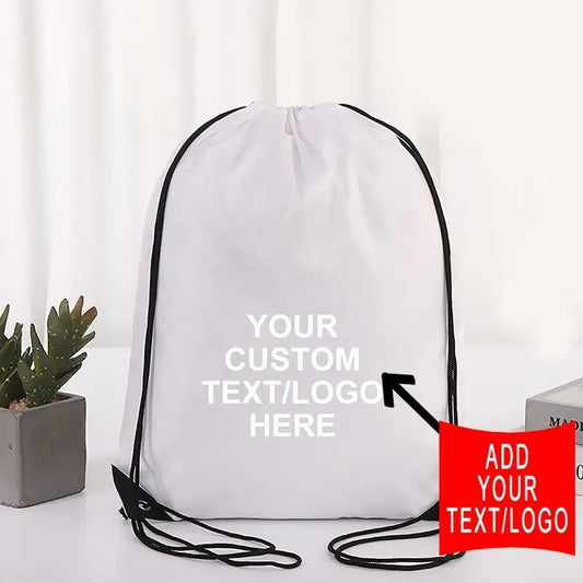 Custom Drawstring Sport Bag – Personalized Logo Gym Sack, Lightweight Polyester Backpack