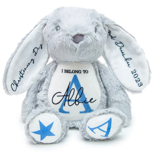 Personalised Rabbit Plush Toy – Custom Printed Soft Toy with Printable Ears, Feet & Belly – 100% Polyester – CE & UK Certified