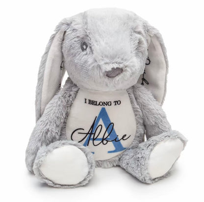 Personalised Rabbit Plush Toy – Custom Printed Soft Toy