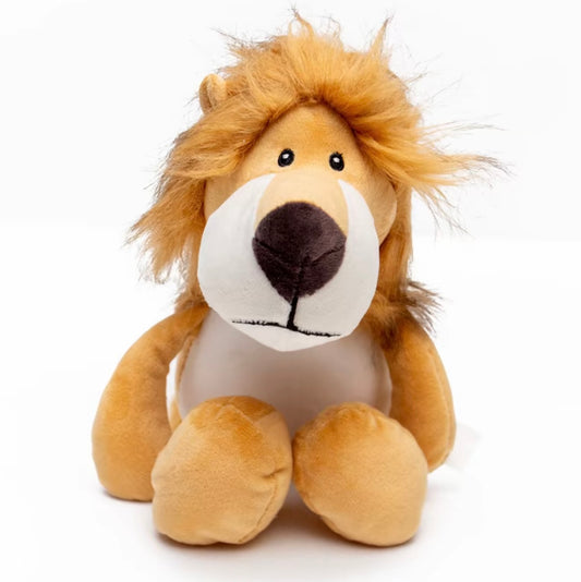 Personalised Lion Plush Toy – Custom Printed Belly – Soft Safari Keepsake – CE & UK Certified
