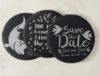 LASER ENGRAVED ROUND COASTER