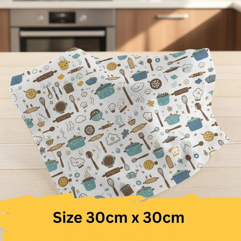 Personalized Kitchen Towel – Custom Printed Tea Towel for Gifts, Home, or Events