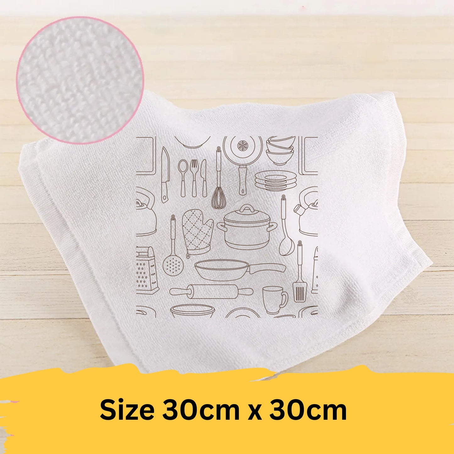 Personalized Kitchen Towel – Custom Printed Tea Towel for Gifts, Home, or Events