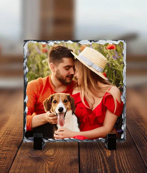 Custom Square Photo Slate – Personalized Matte & Gloss Plaques