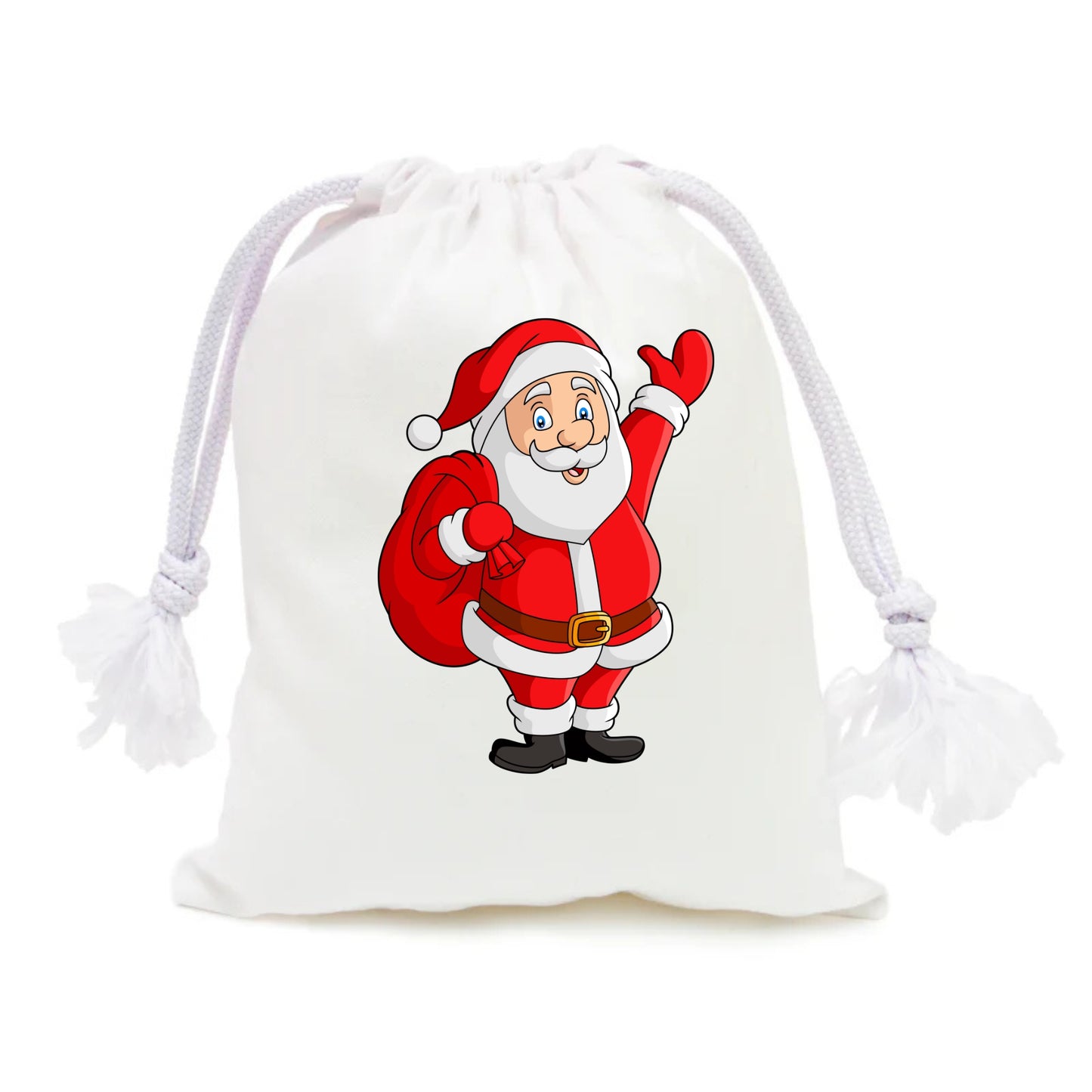Christmas Polyester Drawstring Sack – Custom Holiday Gift Bag for Sports, Gym, or Promotions