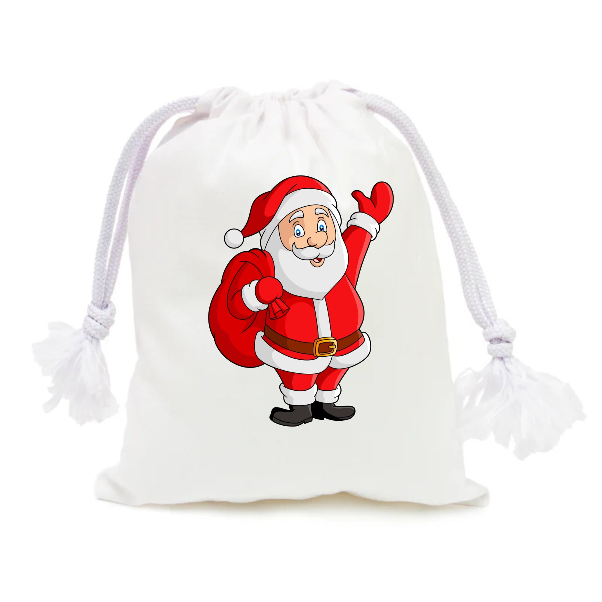 Christmas Polyester Drawstring Sack – Custom Holiday Gift Bag for Sports, Gym, or Promotions