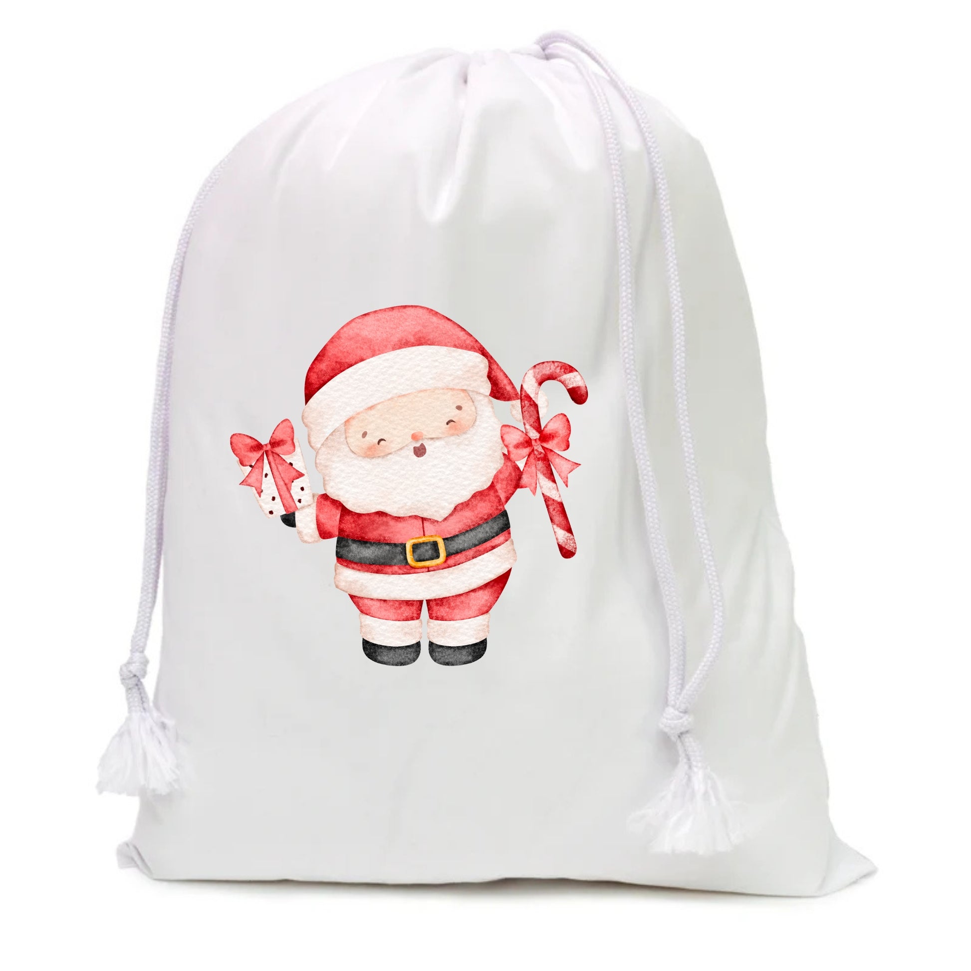 Christmas Polyester Drawstring Sack – Custom Holiday Gift Bag for Sports, Gym, or Promotions