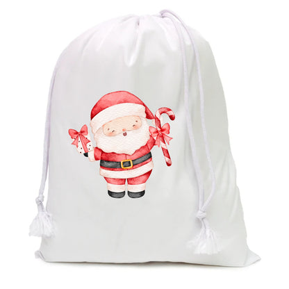 Christmas Polyester Drawstring Sack – Custom Holiday Gift Bag for Sports, Gym, or Promotions