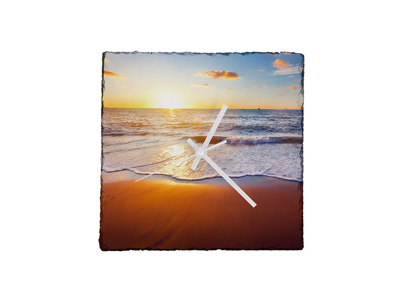 Personalized Photo Slate Clock (27x27 cm) with Display Stand