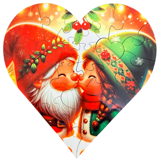 Heart shaped 23 piece puzzle 