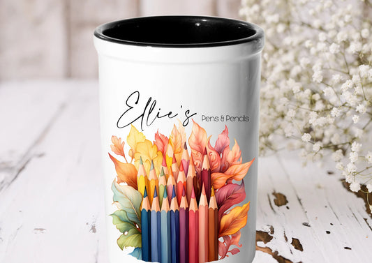 Custom 16oz Sublimation Ceramic Pencil Holder | Personalized Desk Accessory