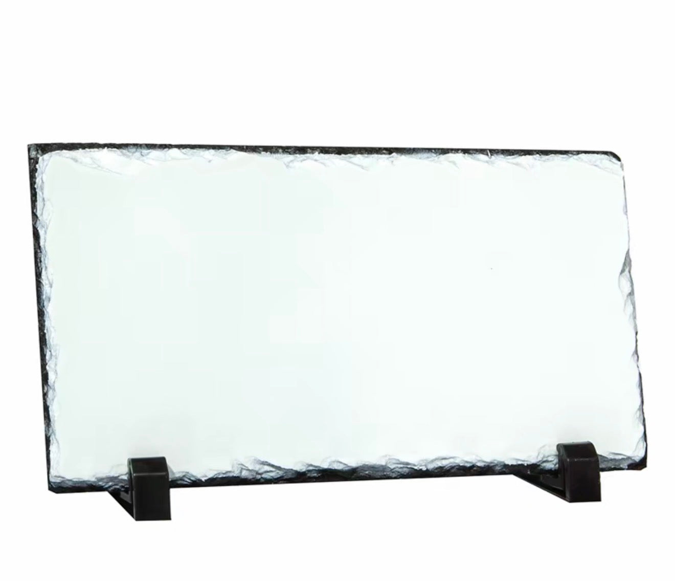 Personalised Rectangle Photo Slate – Natural Rock Plaque Gift