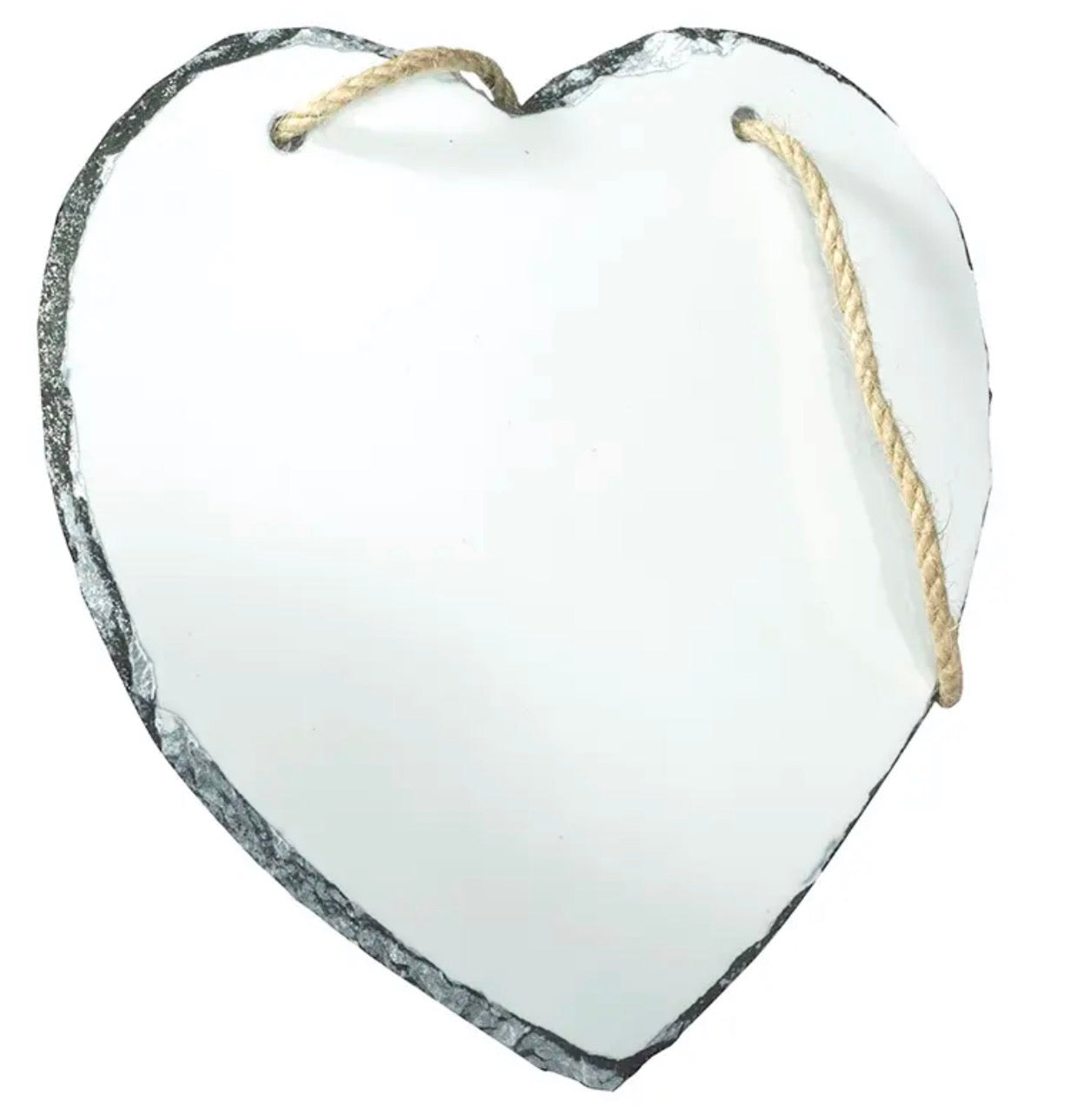 Personalized Hanging Heart Slate (22x22 cm) – Custom Photo & Text Home Decor Gift