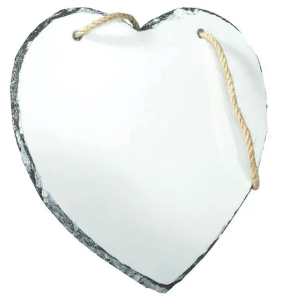 Personalized Hanging Heart Slate (22x22 cm) – Custom Photo & Text Home Decor Gift